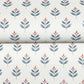 Serene Villa Red Floral Stamp Wallpaper