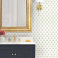 Serene Villa Pink Floral Stamp Wallpaper