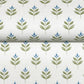 Serene Villa Moss Floral Stamp Wallpaper
