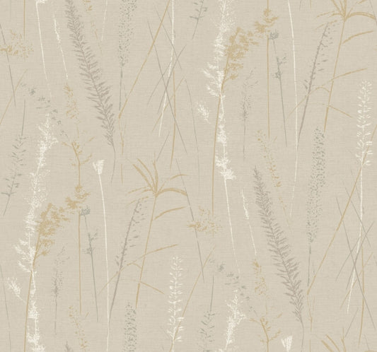 Meadow Splendor Neutral Botanical Wallpaper