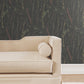 Meadow Splendor Black Botanical Wallpaper
