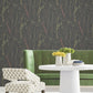 Meadow Splendor Black Botanical Wallpaper