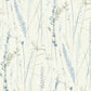 Meadow Splendor Blue Botanical Wallpaper