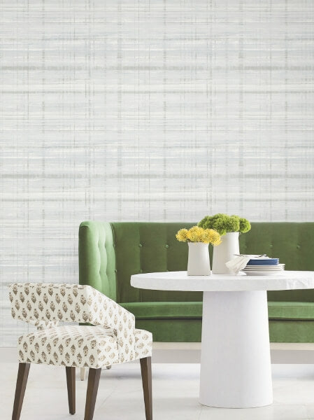 Vanishing Point Seafoam Striated Wallpaper