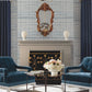 Vanishing Point Blue Striated Wallpaper