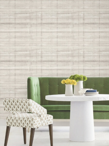 Vanishing Point Grey Striated Wallpaper