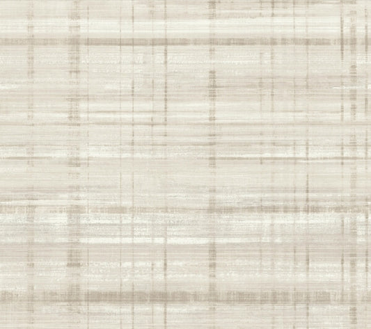 Vanishing Point Neutral Striated Wallpaper