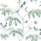 Cillian Blue Botanical Bird Trail Wallpaper