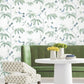 Cillian Blue Botanical Bird Trail Wallpaper