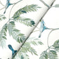 Cillian Blue Botanical Bird Trail Wallpaper
