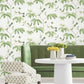 Cillian Green Botanical Bird Trail Wallpaper