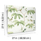 Cillian Green Botanical Bird Trail Wallpaper