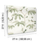 Cillian Dark Green Botanical Bird Trail Wallpaper
