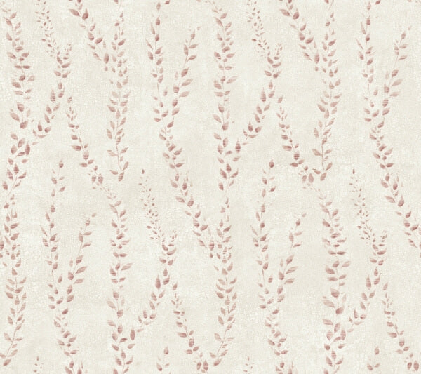 Alpenrose Maroon Vine Wallpaper