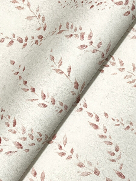 Alpenrose Maroon Vine Wallpaper