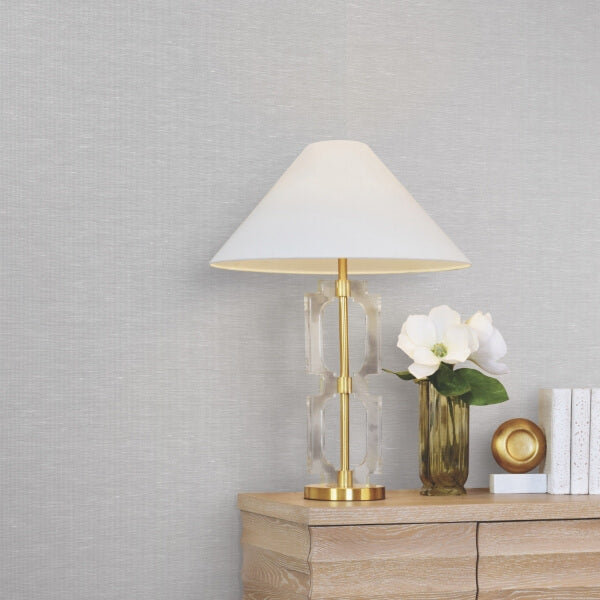 Hempfield Weave Light Grey Loomed Wallpaper