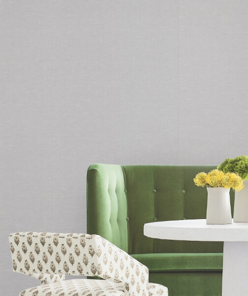 Hempfield Weave Light Grey Loomed Wallpaper
