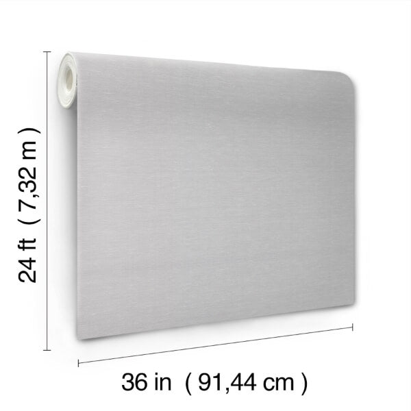 Hempfield Weave Light Grey Loomed Wallpaper
