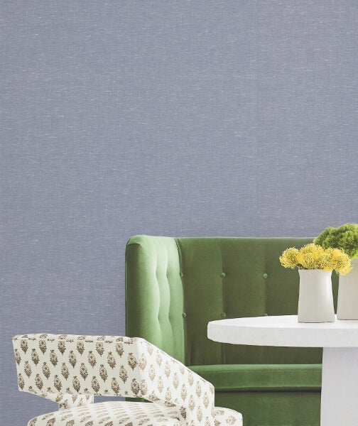 Hempfield Weave Blue Loomed Wallpaper