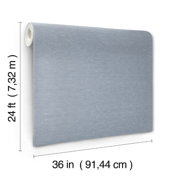 Hempfield Weave Blue Loomed Wallpaper