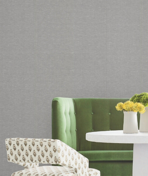 Hempfield Weave Charcoal Loomed Wallpaper