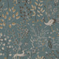 Aspen Teal & Brown Wallpaper