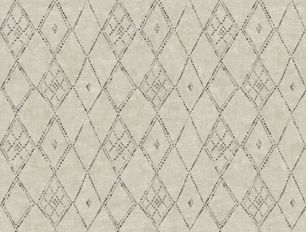 Souk Diamonds Taupe Wallpaper