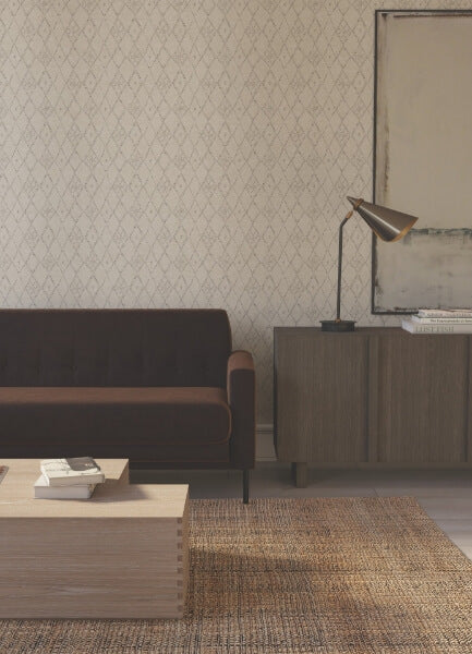 Souk Diamonds Taupe Wallpaper