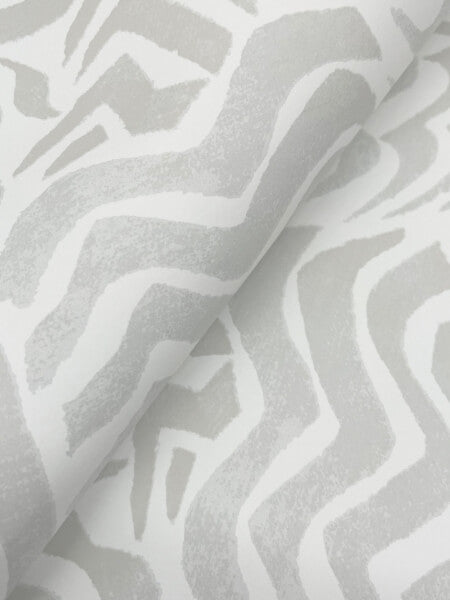 Zora Wave Light Grey Wallpaper