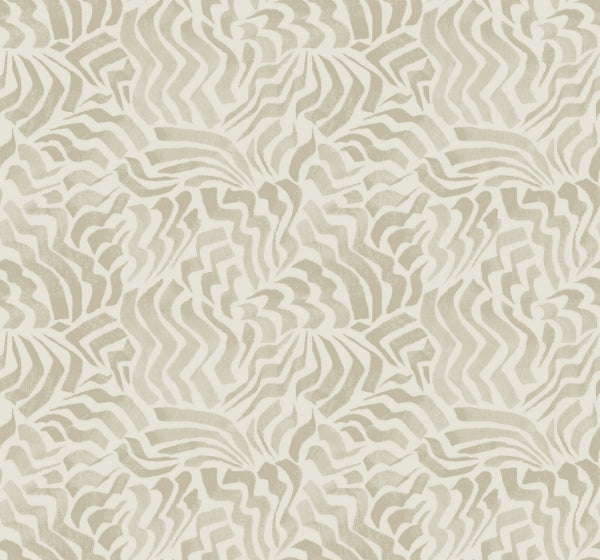 Zora Wave Taupe Wallpaper