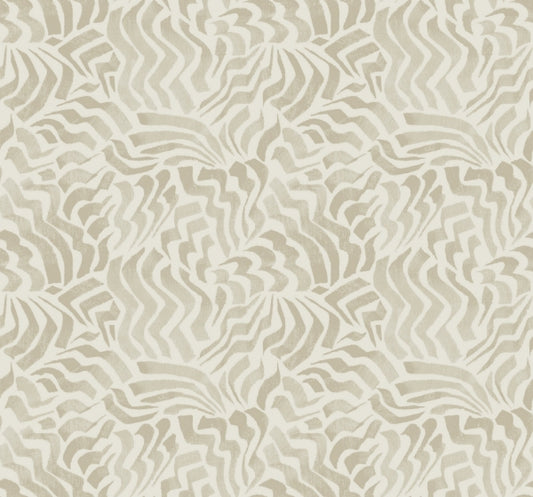Zora Wave Taupe Wallpaper