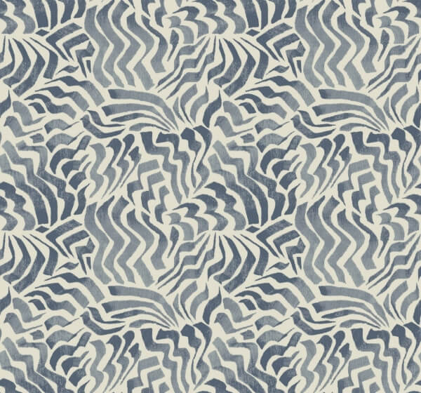 Zora Wave Denim Wallpaper