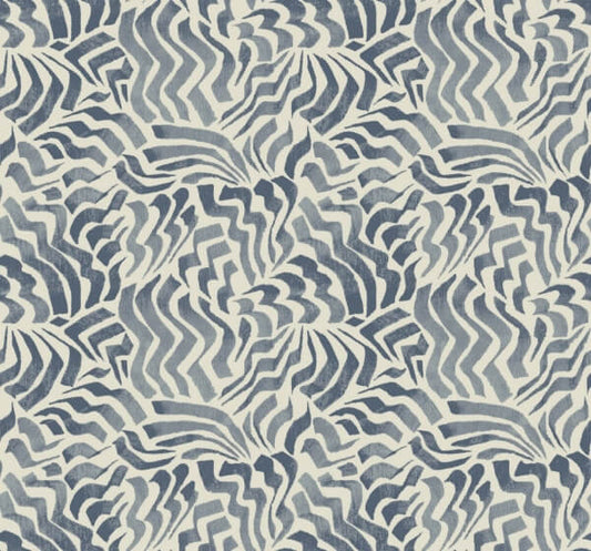 Zora Wave Denim Wallpaper