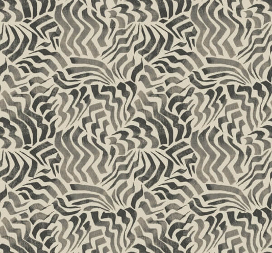 Zora Wave Charcoal Wallpaper