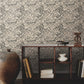 Zora Wave Charcoal Wallpaper