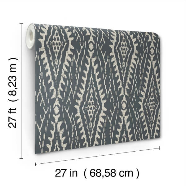 Rousseau Paperweave Charcoal Wallpaper