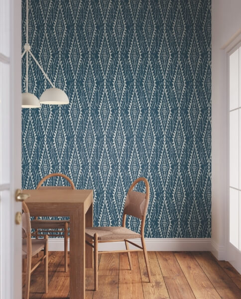 Rousseau Paperweave Indigo Wallpaper