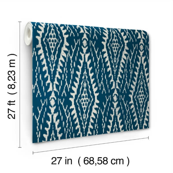 Rousseau Paperweave Indigo Wallpaper