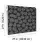 Elora Leaf Black Wallpaper