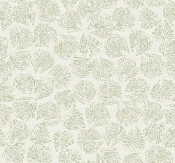 Elora Leaf Green Wallpaper