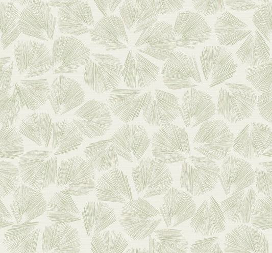 Elora Leaf Green Wallpaper