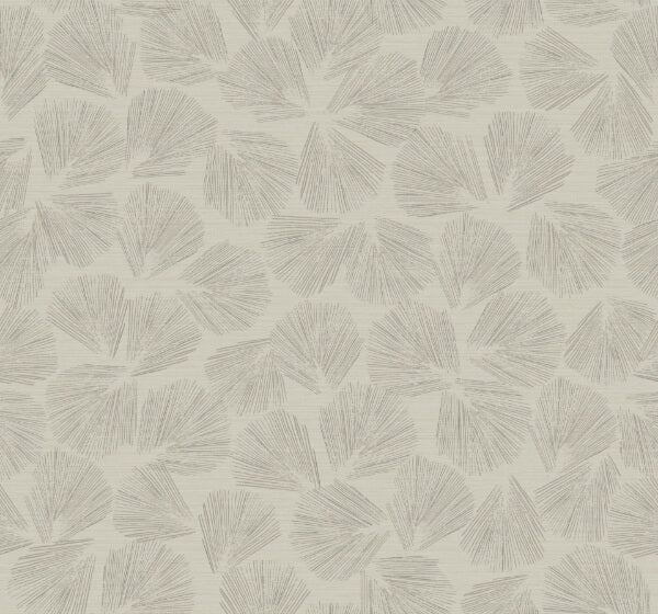 Elora Leaf Taupe Wallpaper