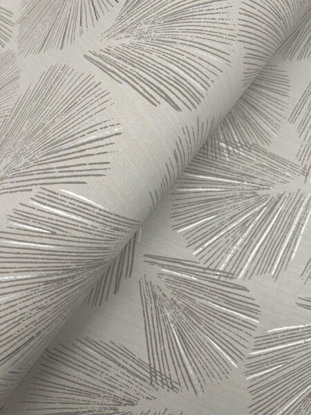 Elora Leaf Taupe Wallpaper