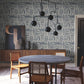 Painterly Labyrinth Navy Wallpaper