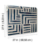 Painterly Labyrinth Navy Wallpaper