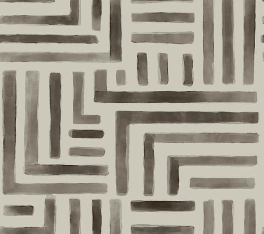 Painterly Labyrinth Warm Neutral Wallpaper