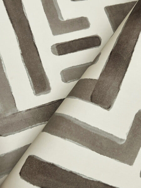 Painterly Labyrinth Warm Neutral Wallpaper