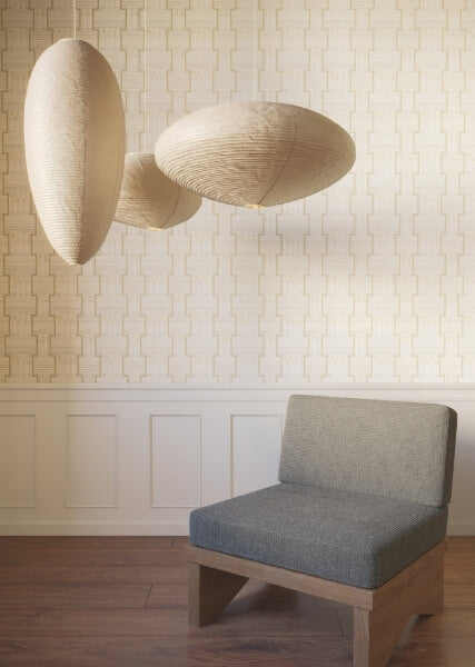 La Broderie Beige Wallpaper