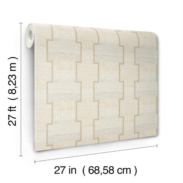 La Broderie Beige Wallpaper