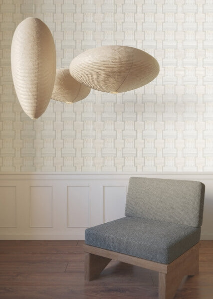La Broderie Grey Wallpaper